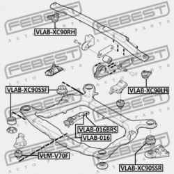 ELSŐ MOTORPÁRNA PERSELY VOLVO XC90 2003- 30680750