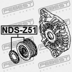 GENERÁTOR SZÍJTÁRCSA NISSAN PATHFINDER R51M 2005.01-2014.11 EL 23151-EB30A