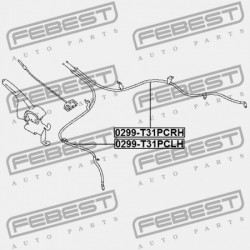 KÉZIFÉK KÁBEL BALRA NISSAN QASHQAI J10E 2006.12-2013.12 EL 36531-JG00A