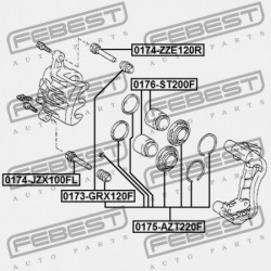 JAVÍTÓKÉSZLET, ELSŐ FÉKNYEREG TOYOTA CALDINA AT211,CT216,ST21 1997.08-2002.09 JP 04479-20281