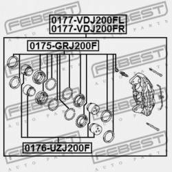 JAVÍTÓKÉSZLET, ELSŐ FÉKNYEREG TOYOTA LAND CRUISER URJ202,UZJ200,VDJ200 2007.09- EU 04478-60070