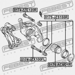 JAVÍTÓKÉSZLET, HÁTSÓ FÉKNYEREG TOYOTA CRESTA GX90,JZX9,LX90,SX90 1992.10-1996.09 JP 04479-30180