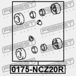 HÁTSÓ FÉKHENGER JAVÍTÓ KÉSZLET TOYOTA COROLLA SED/CP/WG AE10,CE100,EE10 1991.08-2001.11 GR 04906-10021