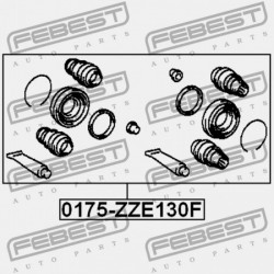 JAVÍTÓKÉSZLET, ELSŐ FÉKNYEREG TOYOTA COROLLA/MATRIX (NAP) ZZE13 2002.01-2008.01 US 04479-02100