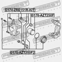 ELSŐ FÉKNYEREG DUGATTYÚ TOYOTA AVENSIS AZT25 2003.07-2008.11 JP 47730-05060