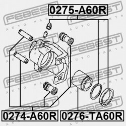 HÁTSÓ FÉKNYEREG VEZETŐ PERSELY NISSAN ARMADA TA60 2003.08- US 44135-7S025
