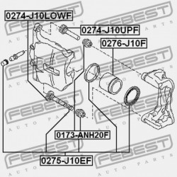ELSŐ FÉKNYEREG VEZETŐ PERSELY NISSAN QASHQAI J10E 2006.12-2013.12 EL 41133-JE00A