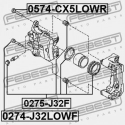 ELSŐ FÉKNYEREG VEZETŐ PERSELY NISSAN TIIDA JPN MÁRKA C11 2005.08-2012.06 GL 44139-JN00A