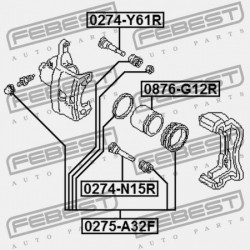 HÁTSÓ FÉKNYEREG VEZETŐ PERSELY NISSAN TEANA J31 2006.04-2008.02 EL 44140-N9500