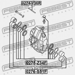 HÁTSÓ FÉKNYEREG VEZETŐ PERSELY NISSAN QX70/FX S51 2008.05- GL 44217-JL00A