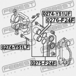 ELSŐ FÉKNYEREG VEZETŐ PERSELY NISSAN FX45/35 S50 2003.03-2008.06 GL 44140-EJ20A