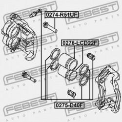 JAVÍTÓKÉSZLET, ELSŐ FÉKNYEREG NISSAN PATHFINDER R51M 2005.01-2014.11 EL 41120-7Z025