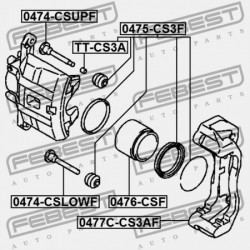 ELSŐ FÉKNYEREG VEZETŐ PERSELY MITSUBISHI LANCER,LANCER CEDIA CS,CT 2000.03-2009.08 JPN MR407741