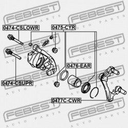 JAVÍTÓKÉSZLET, FÉKNYEREG HÁTUL MITSUBISHI LANCER CY,CZ 2007.03-2013.02 EUR 4605A262