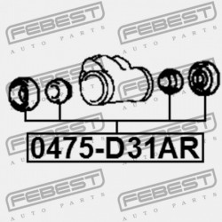 HÁTSÓ FÉKHENGER JAVÍTÓ KÉSZLET MITSUBISHI AIRTREK CU 2001.03-2005.09 JPN MB193623