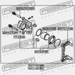 JAVÍTÓKÉSZLET, HÁTSÓ FÉKNYEREG MITSUBISHI PAJERO/MONTEROLONG V90 2006.08- G.EXP MR510543