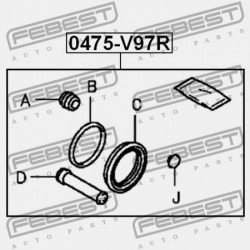 JAVÍTÓKÉSZLET, HÁTSÓ FÉKNYEREG MITSUBISHI PAJERO/MONTEROLONG V90 2006.08- G.EXP 4605A484