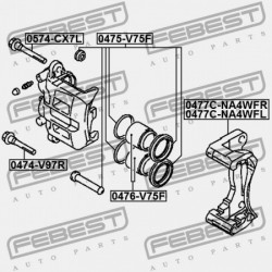 ELSŐ FÉKNYEREG DUGATTYÚ MITSUBISHI PAJERO V20-50 1990.10-1999.11 JPN MR407088
