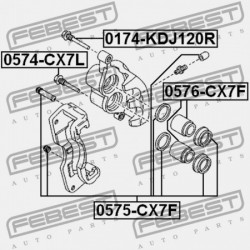 ELSŐ FÉKNYEREG VEZETŐ PERSELY MAZDA CX-7 ER 2007-2009 EU S49K-33-694