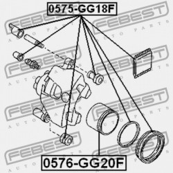 ELSŐ FÉKNYEREG DUGATTYÚ MAZDA 6 WAGON GY 2002-2005 EU GJ6E-33-61XB