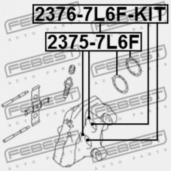 JAVÍTÓKÉSZLET, ELSŐ FÉKNYEREG VOLKSWAGEN TOUAREG 2003-2010 MEX 7L6615149A
