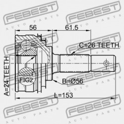 KÜLSŐ CSUKLÓ TOYOTA COROLLA SED/CP/WG AE10,CE100,EE10 1991.08-2001.11 GR 43470-39285