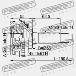 KÜLSŐ CSUKLÓ TOYOTA COROLLA SED/CP/WG AE10,CE100,EE10 1991.08-2001.11 GR 43470-29315