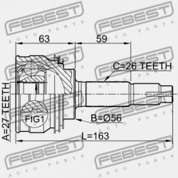 KÜLSŐ CSUKLÓ TOYOTA ESTIMA TCR1,2 1990.05-1999.12 JP 43410-28010