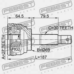 KÜLSŐ CSUKLÓ TOYOTA LAND CRUISER 90 KZJ9,LJ9,RZJ9,VZJ9 1996.04-2008.12 GR 43430-35030