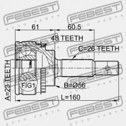 KÜLSŐ CSUKLÓ TOYOTA COROLLA HB/LB AE111,CDE110,CE110,EE111,WZE110,ZZE11 1 43470-09560