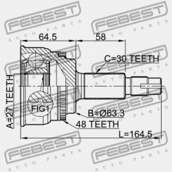 KÜLSŐ CSUKLÓ TOYOTA KLUGER L/V ACU2,MCU2 2000.11-2007.05 JP 43420-48070