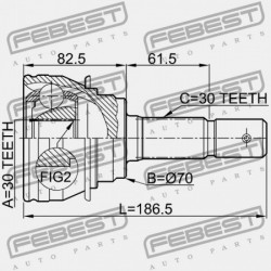 KÜLSŐ CSUKLÓ TOYOTA LAND CRUISER PRADO GRJ12,KDJ12,RZJ12,TRJ12,VZJ12 2002 43460-69055
