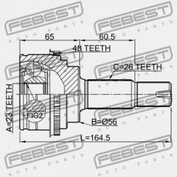 HÁTSÓ KÜLSŐ CSUKLÓ TOYOTA KLUGER L/V ACU2,MCU2 2000.11-2007.05 JP 42370-49125