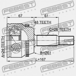 KÜLSŐ CSUKLÓ TOYOTA CAMRY (NAP) ACV30,MCV3 2001.07-2006.02 US 43470-09V60