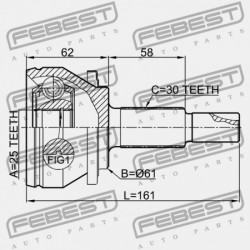 KÜLSŐ CSUKLÓ TOYOTA VERSO AUR2,ZGR2,WAR20 2009.02- EU 43410-0F071