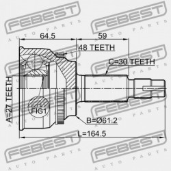 KÜLSŐ CSUKLÓ TOYOTA KLUGER L/V ACU2,MCU2 2000.11-2007.05 JP 43410-33340