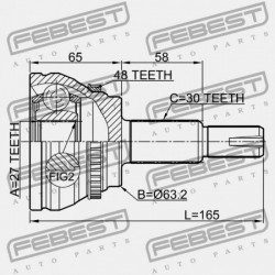 KÜLSŐ CSUKLÓ TOYOTA PREVIA/TARAGO ACR30,CLR30 2000.02-2006.01 EU 43460-49146