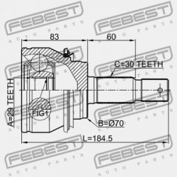 KÜLSŐ CSUKLÓ TOYOTA TACOMA GRN2,3,TRN2 2004.09- US 43430-0K070