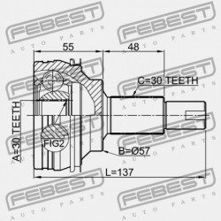 KÜLSŐ CSUKLÓ TOYOTA CROWN/MAJESTA GRS18,UZS18 2003.12-2008.12 JP 43410-30020