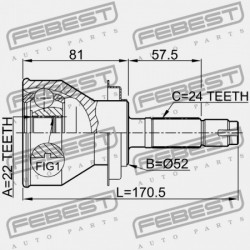KÜLSŐ CSUKLÓ TOYOTA RUSH J200E,J210E 2006.01- JP 43420-B4010