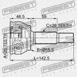 KÜLSŐ CSUKLÓ TOYOTA YARIS NCP9 2005.08-2011.07 GR 43470-09L40