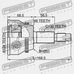 KÜLSŐ CSUKLÓ TOYOTA HIGHLANDER ACU2,MCU2 2000.11-2007.05 US 43460-09E21