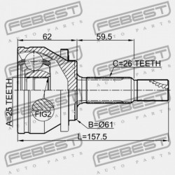 KÜLSŐ CSUKLÓ TOYOTA COROLLA NDE180,NRE180,ZRE18 2013.06- EU 43460-09X60