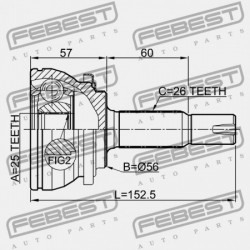KÜLSŐ CSUKLÓ TOYOTA PRIUS ZVW30 2009.04- EU 43410-47030