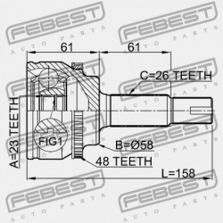 KÜLSŐ CSUKLÓ TOYOTA COROLLA/ALTIS SED/WG CE120,NZE12,ZZE12 2000.08-2008.0 43470-09A14