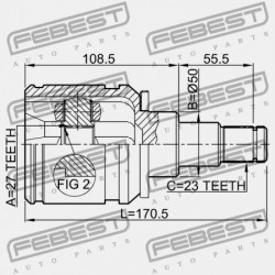 BAL OLDALI BELSŐ CSUKLÓ TOYOTA KLUGER L/V ACU2,MCU2 2000.11-2007.05 JP 43040-42021