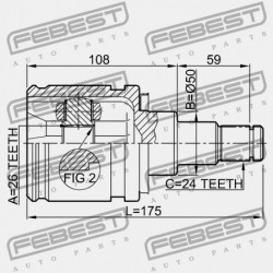 BAL OLDALI BELSŐ CSUKLÓ TOYOTA CAMRY (NAP) ACV30,MCV3 2001.07-2006.02 US 43040-02050