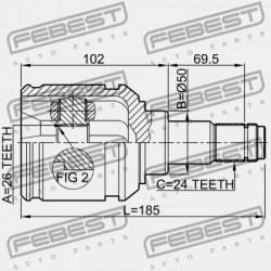 BAL BELSŐ CSUKLÓ TOYOTA AVENSIS AZT25 2003.07-2008.11 JP 43040-05100