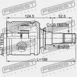 BAL BELSŐ CSUKLÓ TOYOTA AVENSIS AZT25 2003.07-2008.11 JP 43420-20620