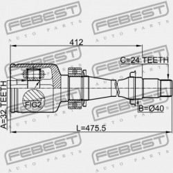 JOBB BELSŐ CSUKLÓ TOYOTA AVENSIS AT22,AZT220,CDT220,CT220,ST220,ZZT22 1997.10- 43030-05110
